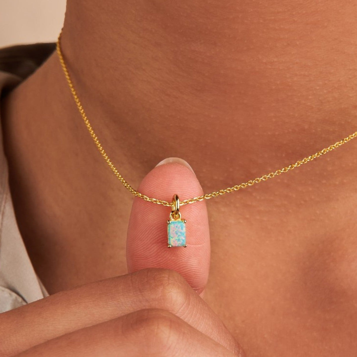 Opal Necklace Charm by Little Sky Stone