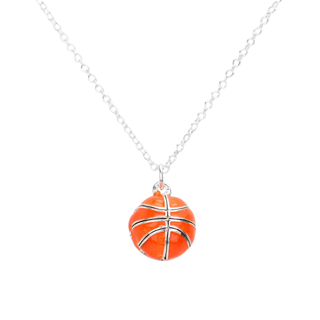 3D Basketball Pendant Necklace by Madeline Love