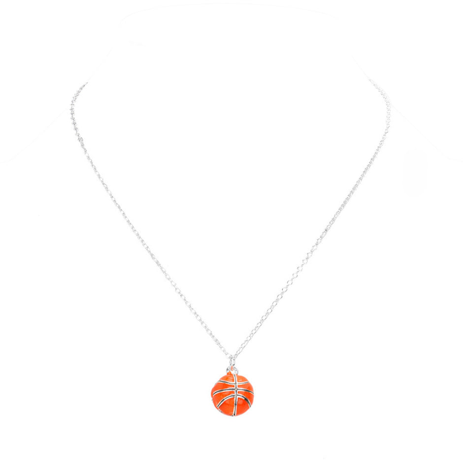 3D Basketball Pendant Necklace by Madeline Love