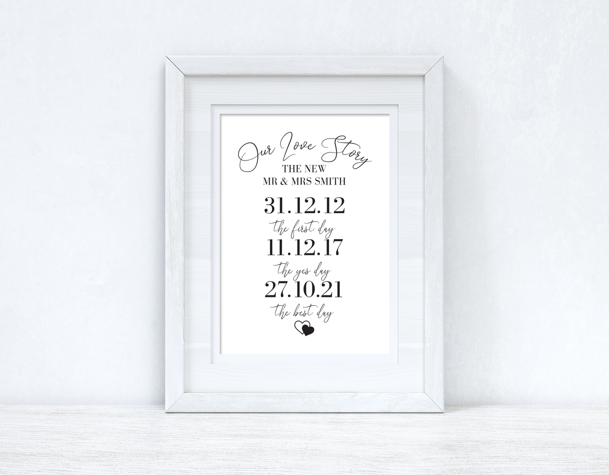 Our Love Story Personalised Home Bedroom Wall Decor Print by WinsterCreations™ Official Store