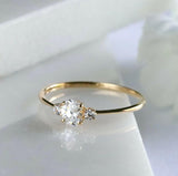 18k 100% Natural Oval Diamond Engagement Ring by VicStoneNYC Fine Jewelry