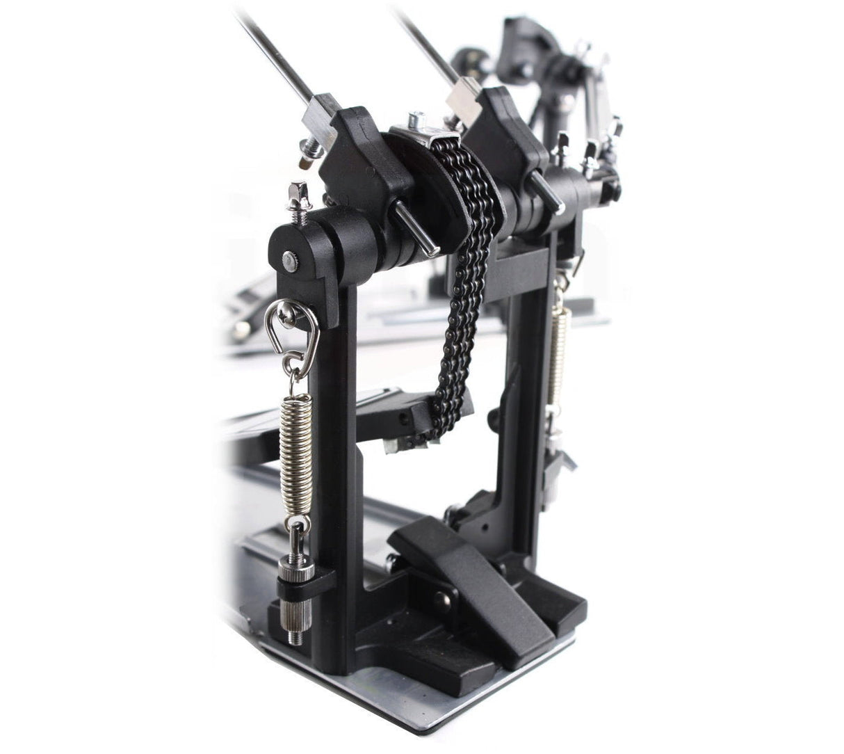 Deluxe Double Kick Drum Pedal for Bass Drum by GRIFFIN - Twin Set Foot Pedal - Quad Sided Beater by GeekStands.com