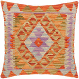 Geometric Turkish Olympia Hand Woven Kilim Throw Pillow by Bareens Designer Rugs