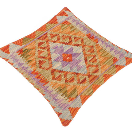 Geometric Turkish Olympia Hand Woven Kilim Throw Pillow by Bareens Designer Rugs