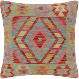 Boho Chic Turkish Cullen Hand Woven Kilim Pillow by Bareens Designer Rugs