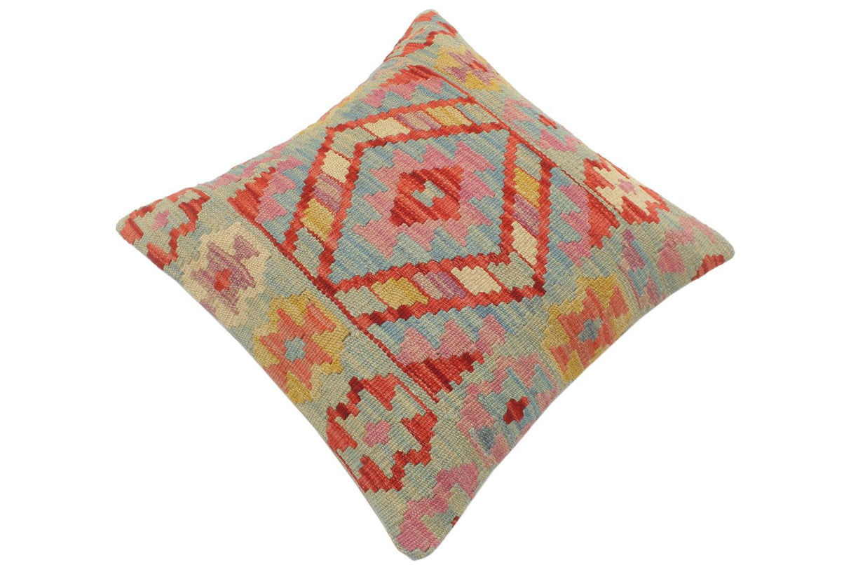 Boho Chic Turkish Cullen Hand Woven Kilim Pillow by Bareens Designer Rugs