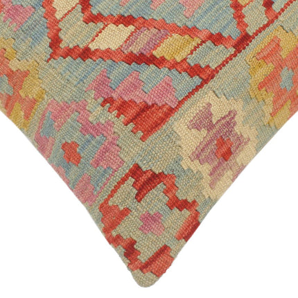 Boho Chic Turkish Cullen Hand Woven Kilim Pillow by Bareens Designer Rugs