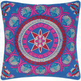 Embroidered Bohemian Hazel Cotton Pillow by Bareens Designer Rugs