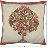 Chelsie Rustic Tree Silk Pillow by Bareens Designer Rugs