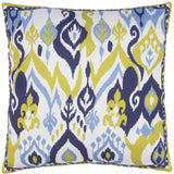 Modern Ikat Del Silk Pillow by Bareens Designer Rugs