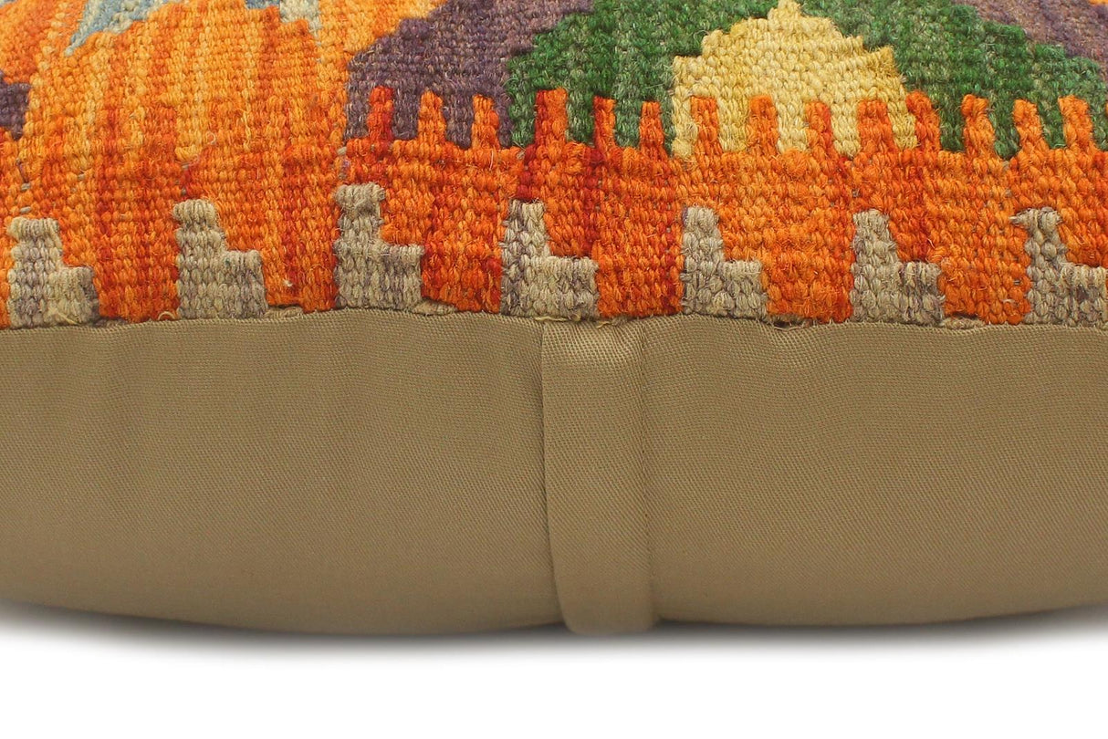 Turkish Southwestern Welch Hand Woven Kilim Pillow by Bareens Designer Rugs