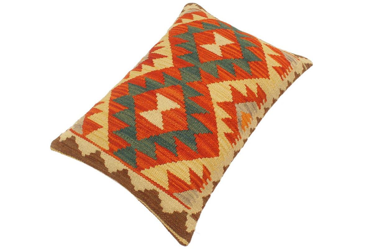 Turkish Boho Chic Rigby Hand Woven Kilim Pillow by Bareens Designer Rugs