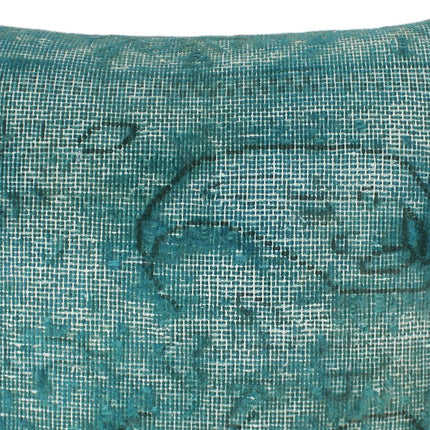 Shabby Chic Doolan Vintage Distressed Handmade Rug Pillow by Bareens Designer Rugs