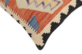 Southwestern Figueroa Turkish Hand-Woven Kilim Pillow - 18'' x 18'' by Bareens Designer Rugs