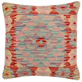 Southwestern Wesley Turkish Hand-Woven Kilim Pillow - 18'' x 18'' by Bareens Designer Rugs