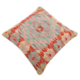 Southwestern Wesley Turkish Hand-Woven Kilim Pillow - 18'' x 18'' by Bareens Designer Rugs