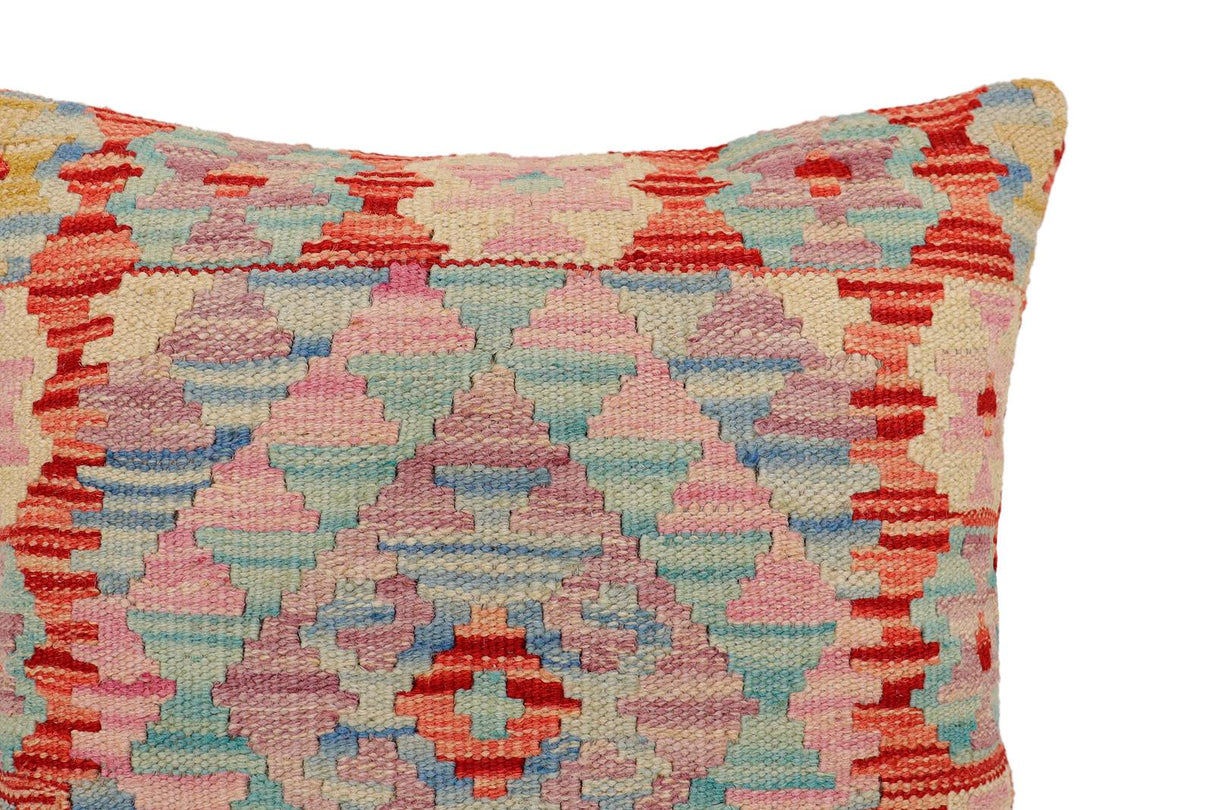 Southwestern Wesley Turkish Hand-Woven Kilim Pillow - 18'' x 18'' by Bareens Designer Rugs