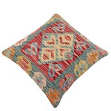 Boho Chic Kristy Turkish Hand-Woven Kilim Pillow - 18 x 19 by Bareens Designer Rugs