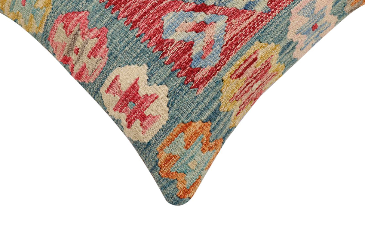 Boho Chic Kristy Turkish Hand-Woven Kilim Pillow - 18 x 19 by Bareens Designer Rugs