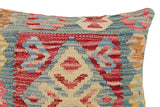 Boho Chic Kristy Turkish Hand-Woven Kilim Pillow - 18 x 19 by Bareens Designer Rugs