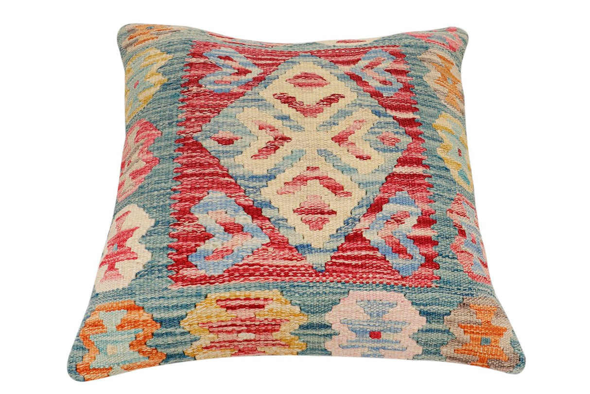 Boho Chic Kristy Turkish Hand-Woven Kilim Pillow - 18 x 19 by Bareens Designer Rugs