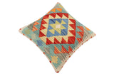 Southwestern Yvone Turkish Hand-Woven Kilim Pillow - 18'' x 18'' by Bareens Designer Rugs