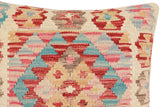 Rustic Lennie Turkish Hand-Woven Kilim Pillow - 17" x 18" by Bareens Designer Rugs