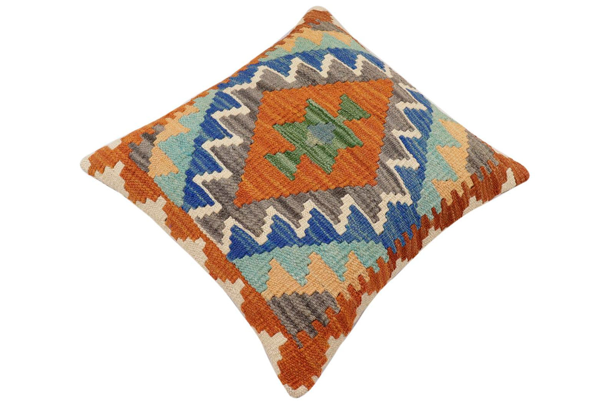 Southwestern Mckinnon Turkish Hand-Woven Kilim Pillow - 17" x 18" by Bareens Designer Rugs