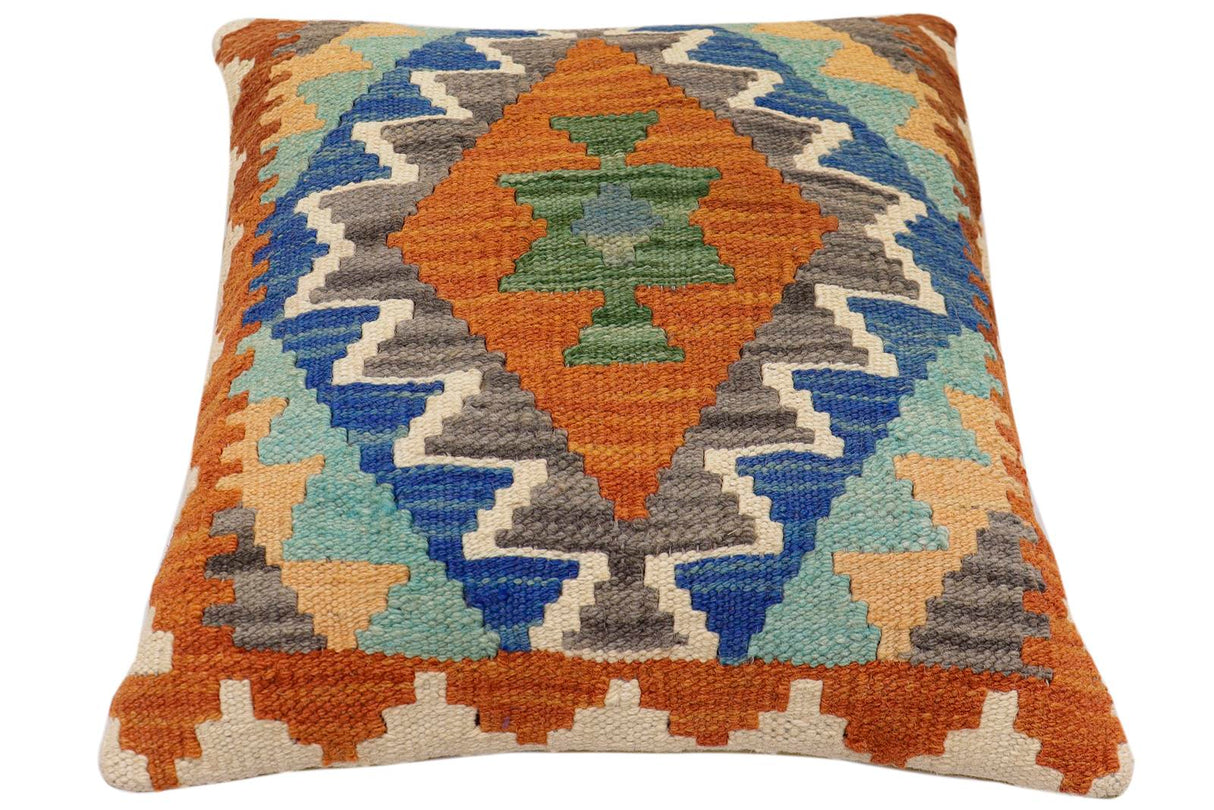 Southwestern Mckinnon Turkish Hand-Woven Kilim Pillow - 17" x 18" by Bareens Designer Rugs