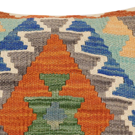 Southwestern Mckinnon Turkish Hand-Woven Kilim Pillow - 17" x 18" by Bareens Designer Rugs