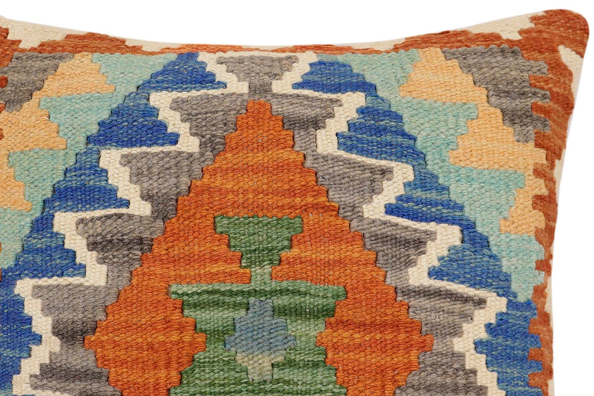 Southwestern Mckinnon Turkish Hand-Woven Kilim Pillow - 17" x 18" by Bareens Designer Rugs