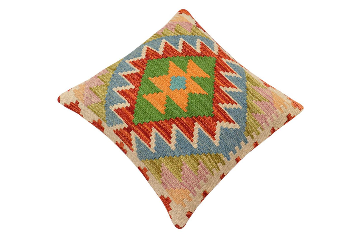 Southwestern Milner Turkish Hand-Woven Kilim Pillow - 17" x 18" by Bareens Designer Rugs