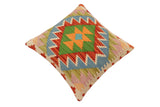 Southwestern Milner Turkish Hand-Woven Kilim Pillow - 17" x 18" by Bareens Designer Rugs