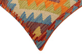 Southwestern Kosmo Turkish Hand-Woven Kilim Pillow - 18'' x 18'' by Bareens Designer Rugs