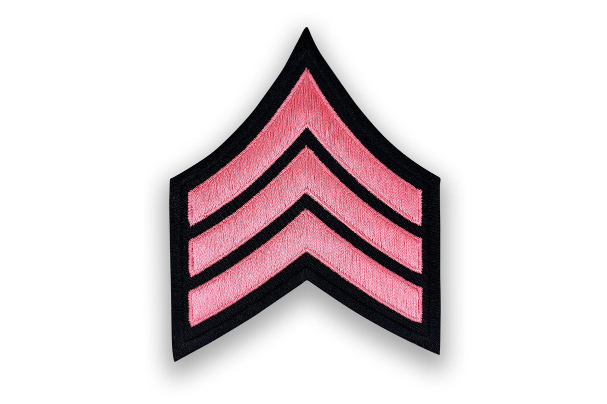 Pink Ribbon <br> Chevron Patch by Custom Pins & Buckles