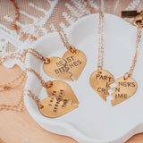 PARTNERS IN CRIME Broken Heart Friendship Necklaces by Salt and Sparkle