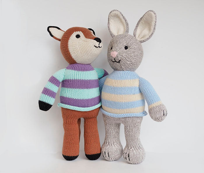 Grey Bunny in Sweater by Melange Collection