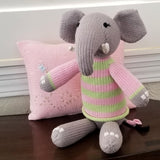 Elephant in Sweater, Pink by Melange Collection