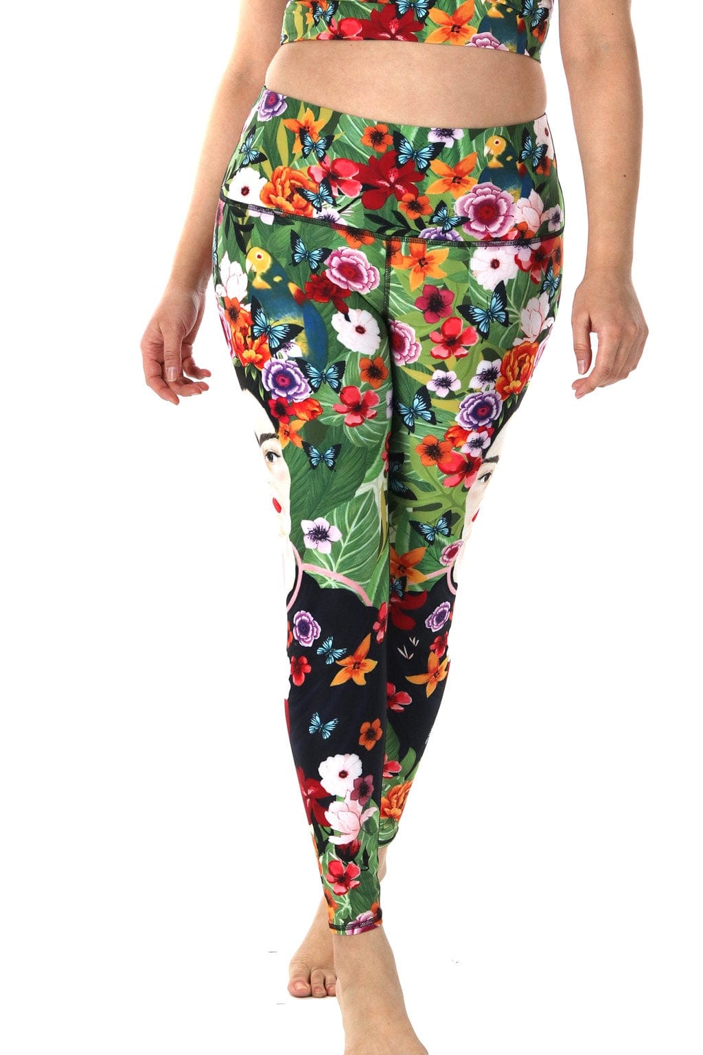 Kahlo Printed Yoga Leggings by Yoga Democracy