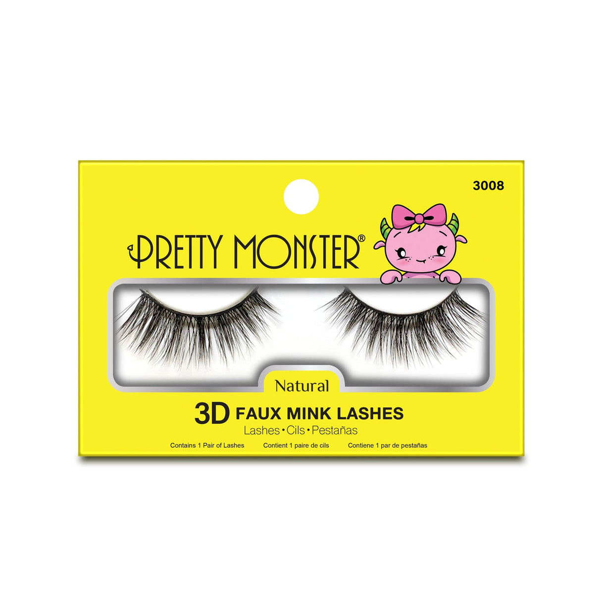 Pretty Monster Natural 3D Faux Mink Lashes - 3008