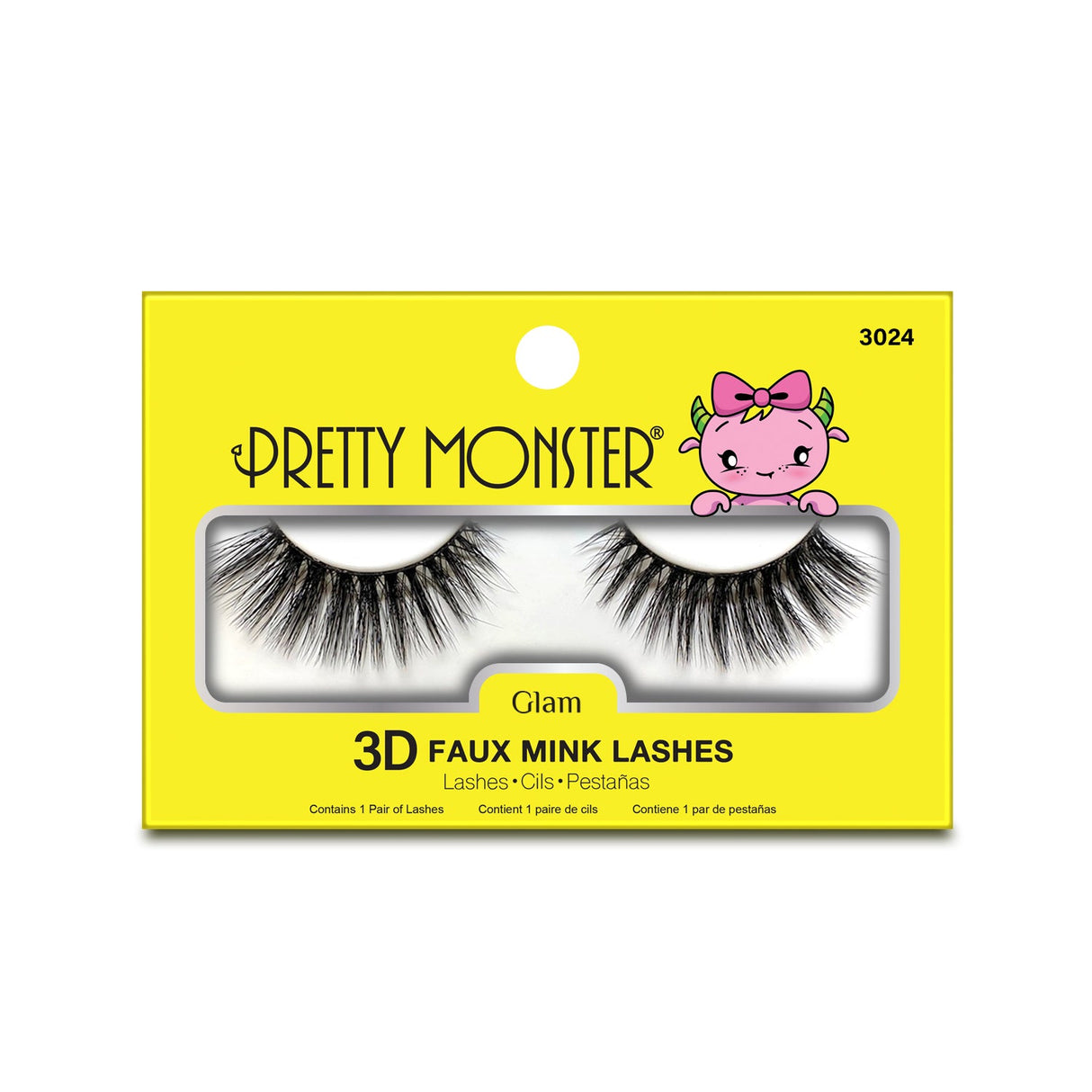 Pretty Monster Glam 3D Faux Mink Lashes - 3024