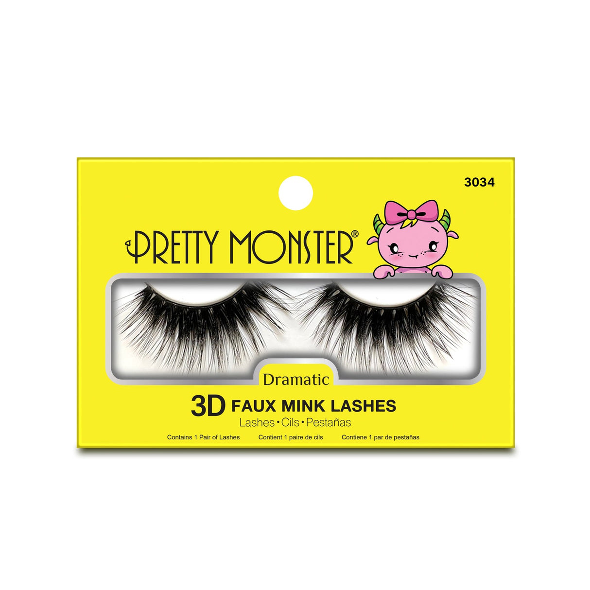 Pretty Monster Dramatic 3D Faux Mink Lashes - 3034