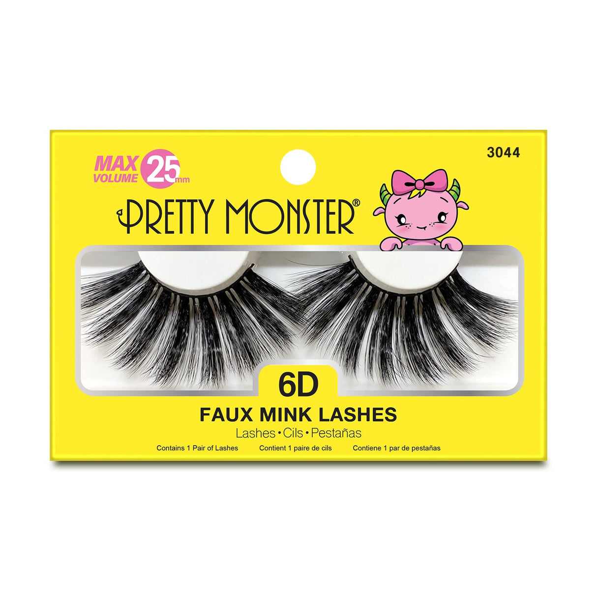 PRETTY MONSTER Max Volume 6D Faux Mink Lashes - 3044