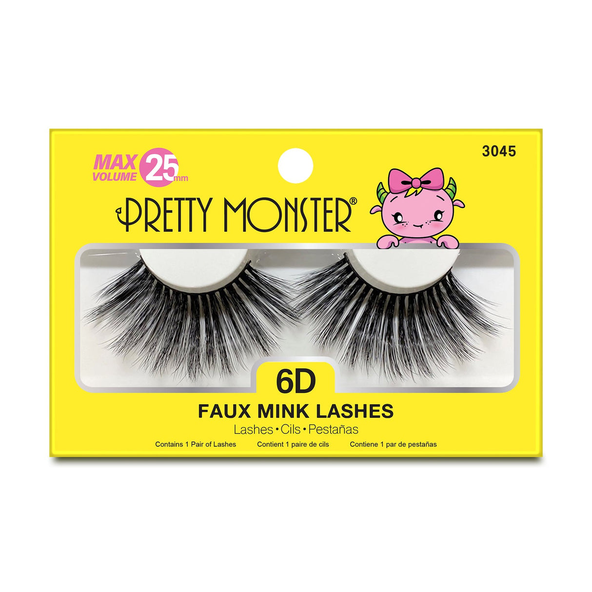 PRETTY MONSTER Max Volume 6D Faux Mink Lashes - 3045