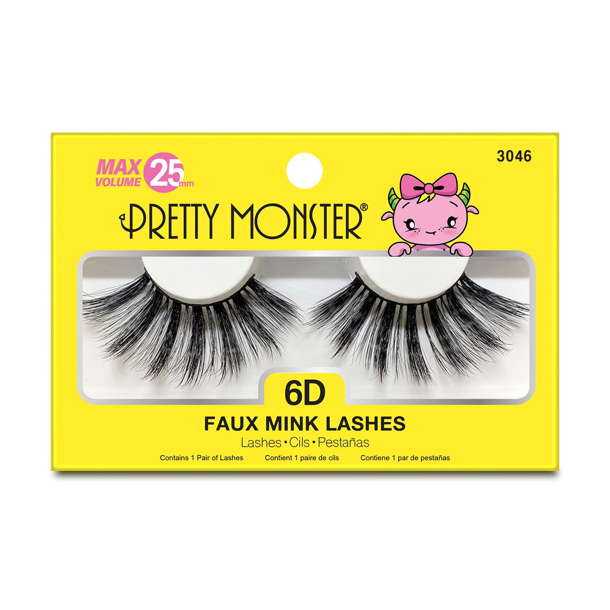 PRETTY MONSTER Max Volume 6D Faux Mink Lashes - 3046