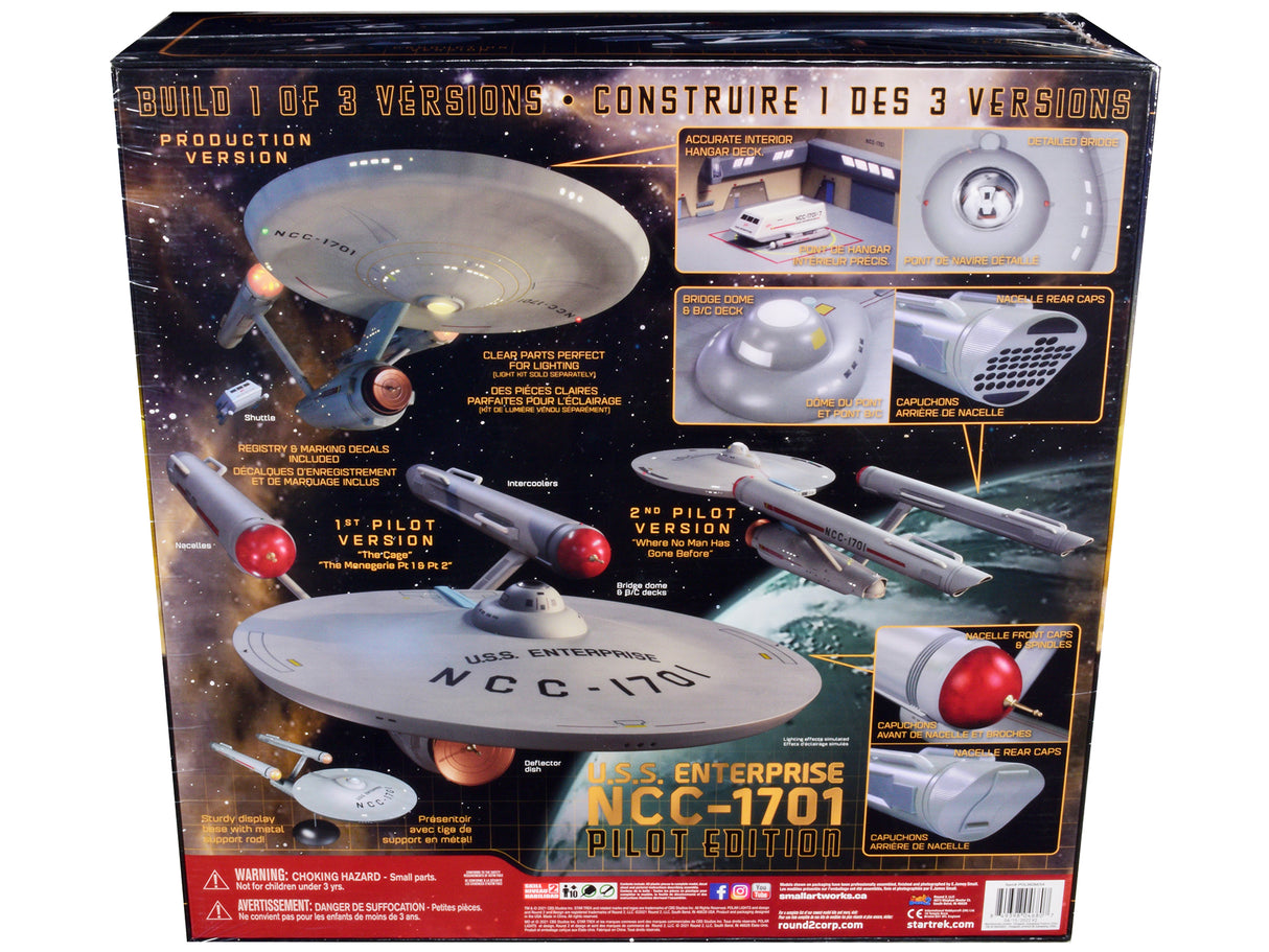 Skill 2 Model Kit U.S.S. Enterprise NCC-1701 Pilot Edition Star Trek 3-in-1 1/350 Scale Model by Polar Lights