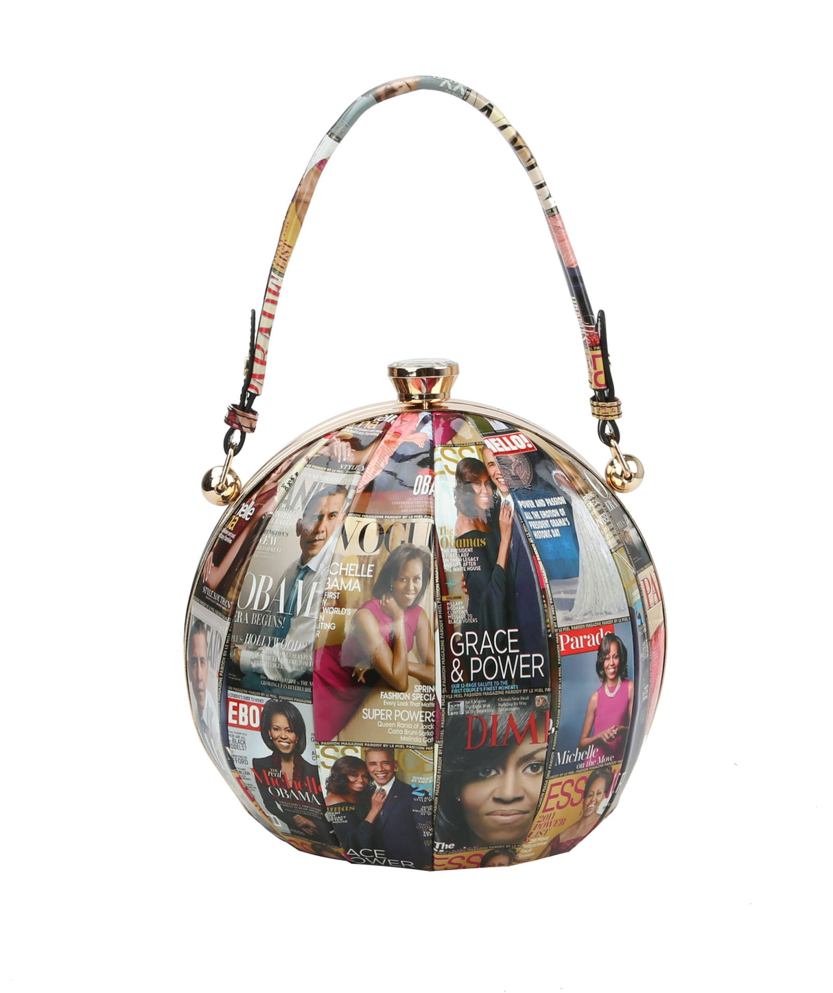 Glossy Magazine Tote Bag Hobo Crossbody Dome  Bag by hfstylish