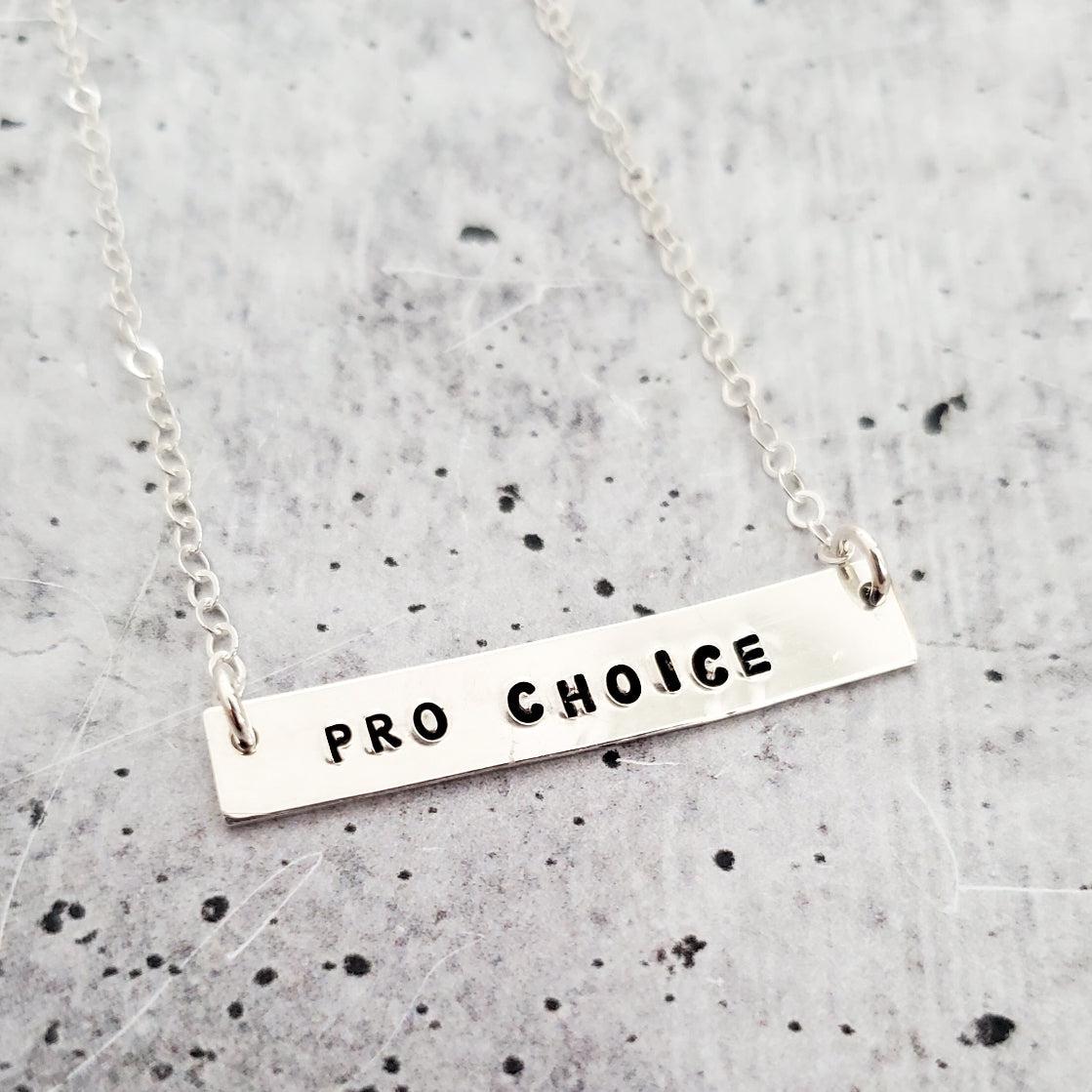 PRO CHOICE Bar Necklace by Salt and Sparkle