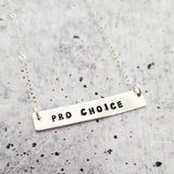 PRO CHOICE Bar Necklace by Salt and Sparkle