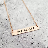 PRO CHOICE Bar Necklace by Salt and Sparkle